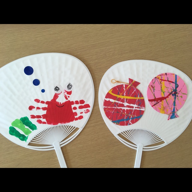 うちわ作り学校法人麻生学園 さくら幼稚園