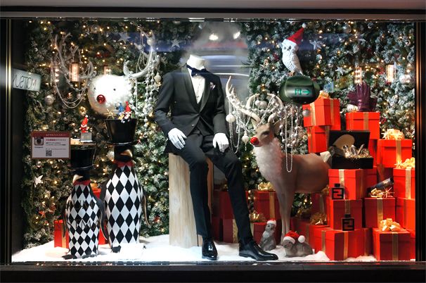 クリスマスディスプレイ ショーウィンドウのおしゃれなアレンジ・飾り方のインテリア実例RoomClip ルームクリップ