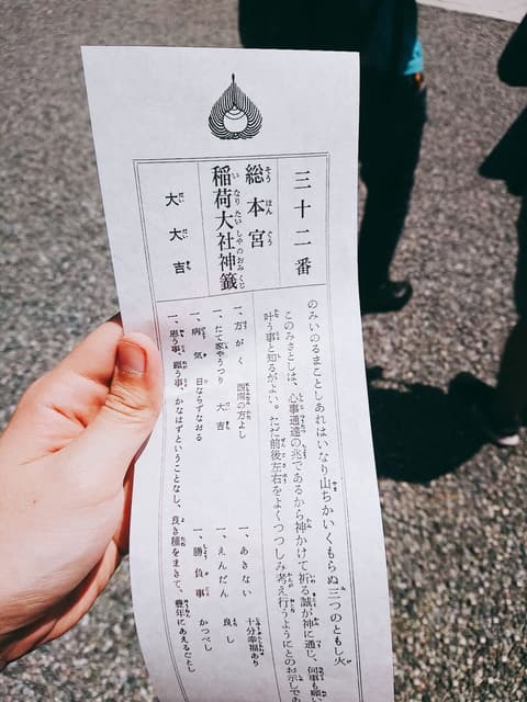 伏見稲荷大社のご祈祷のお下がりです。2月中は初午大祭のため、初午招福と書かれたお札を拝領する事ができます💁🏻‍♂️ ちなみに御神籤は向大吉でした⛩