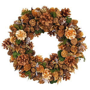 Amazon.co.jp: クリスマスリース雪松ぼっくりクリスマスボールリース屋内屋外ホリデーデコレーション用 : おもちゃ