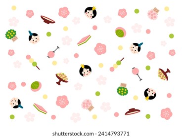 背景布春Nお雛様、ひな祭り、桜、お花見、チューリップ、藤の花、紫陽花みみこっぺ.photo-6