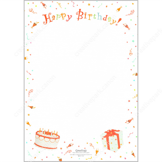 バースデーカードテンプレート「バラ２」ダウンロードかわいい無料イラスト 印刷素材.net