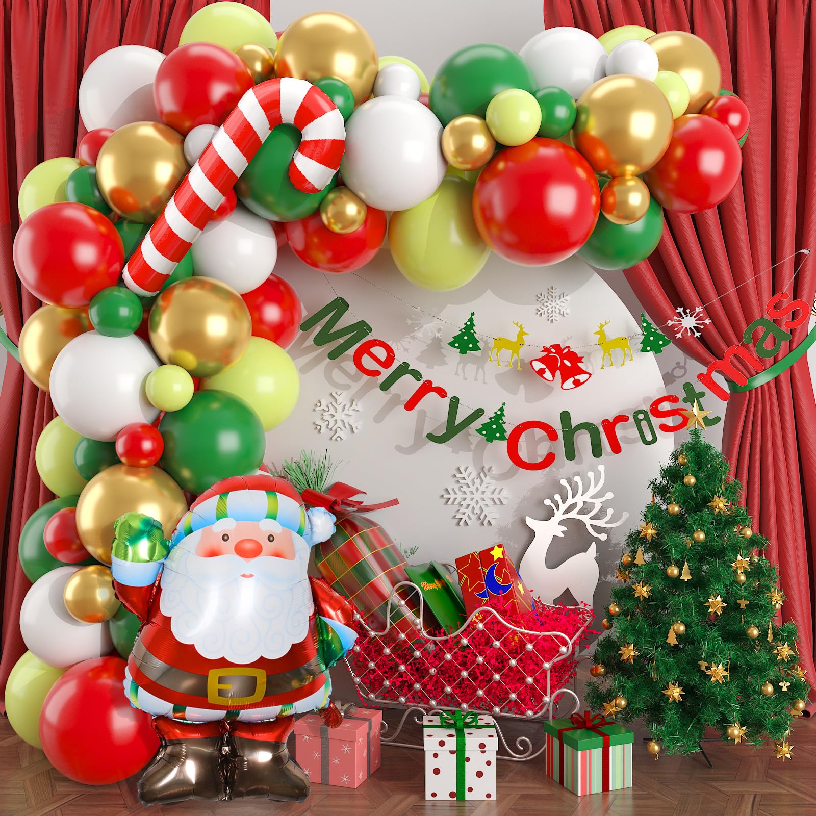 バルーンの手作りクリスマスリースを自宅に飾り付け夢くらふと協会