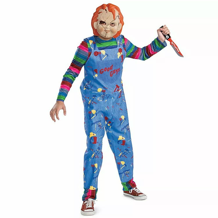 ハロウィンのコスプレ今年のピンクはチャッキーでしたぁ😜🤡🔪ハロウィンハロウィンコスプレチャッキーチャッキーコスプレ傷メイクthepinkthe超pinksuperpinkコスプレ