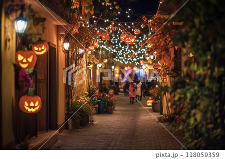 ハロウィン街並み」の画像素材 写真・イラスト- イメージマートimagemart