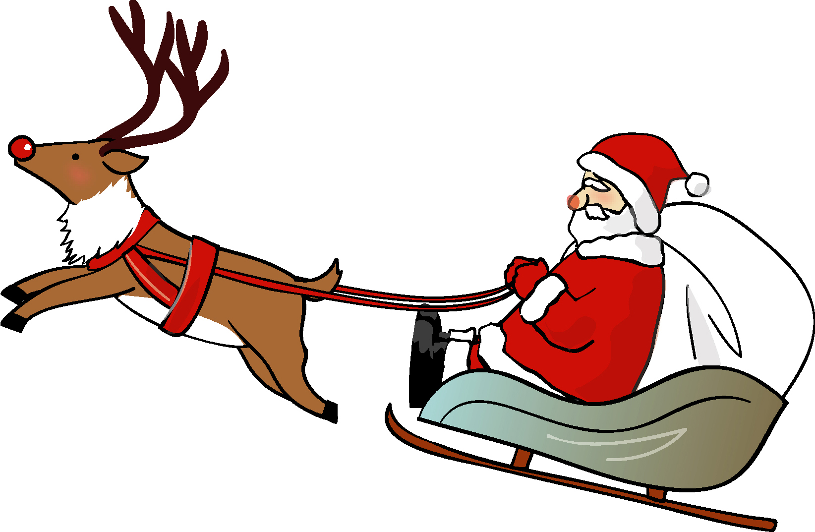 サンタとトナカイと家の形のクリスマスフレーム飾り枠イラスト無料イラスト かわいいフリー素材集 フレームぽけっと