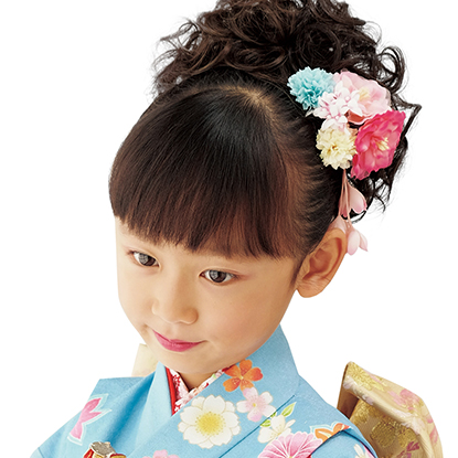 日本髪14 桃割れ 関東風 昭和30年代の結い方で