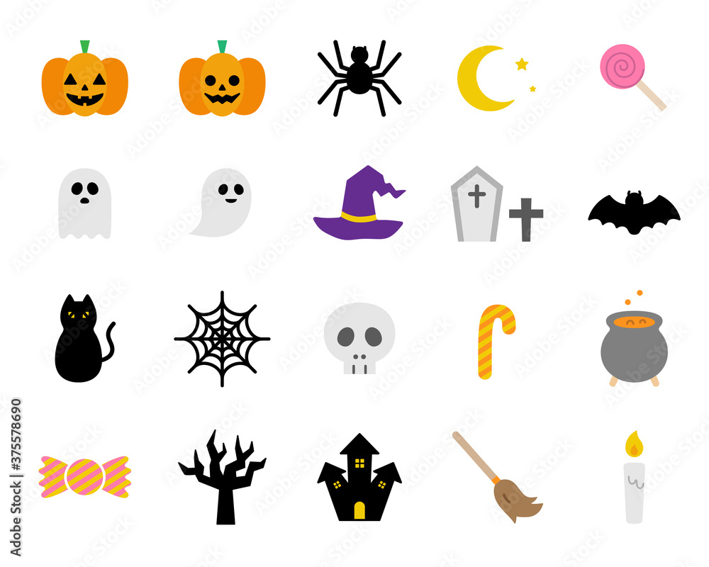 飛び出す怖いオバケのハロウィンかぼちゃイラストのフリー素材イラストイメージ