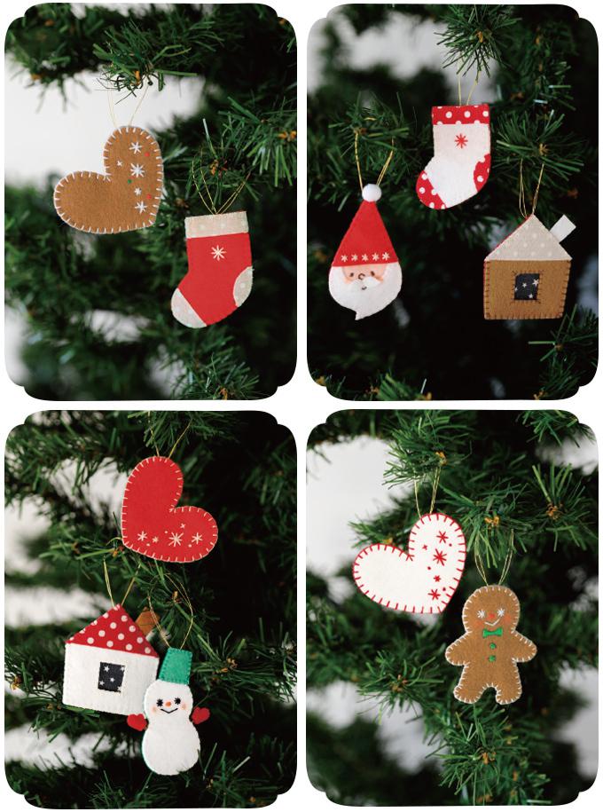 羊毛フェルトのクリスマスツリー 作り方・型紙 Xmas Tree Tutorial & Patternどんぐりの日々の楽しみ