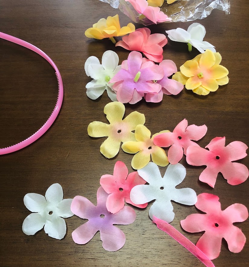 ディズニー カチューシャ 手作り 百均TikTok