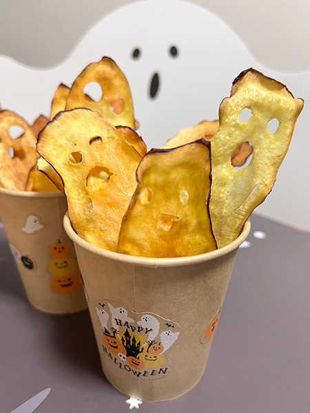 保育園おやつ ハロウィンおやつ！おばけパイ