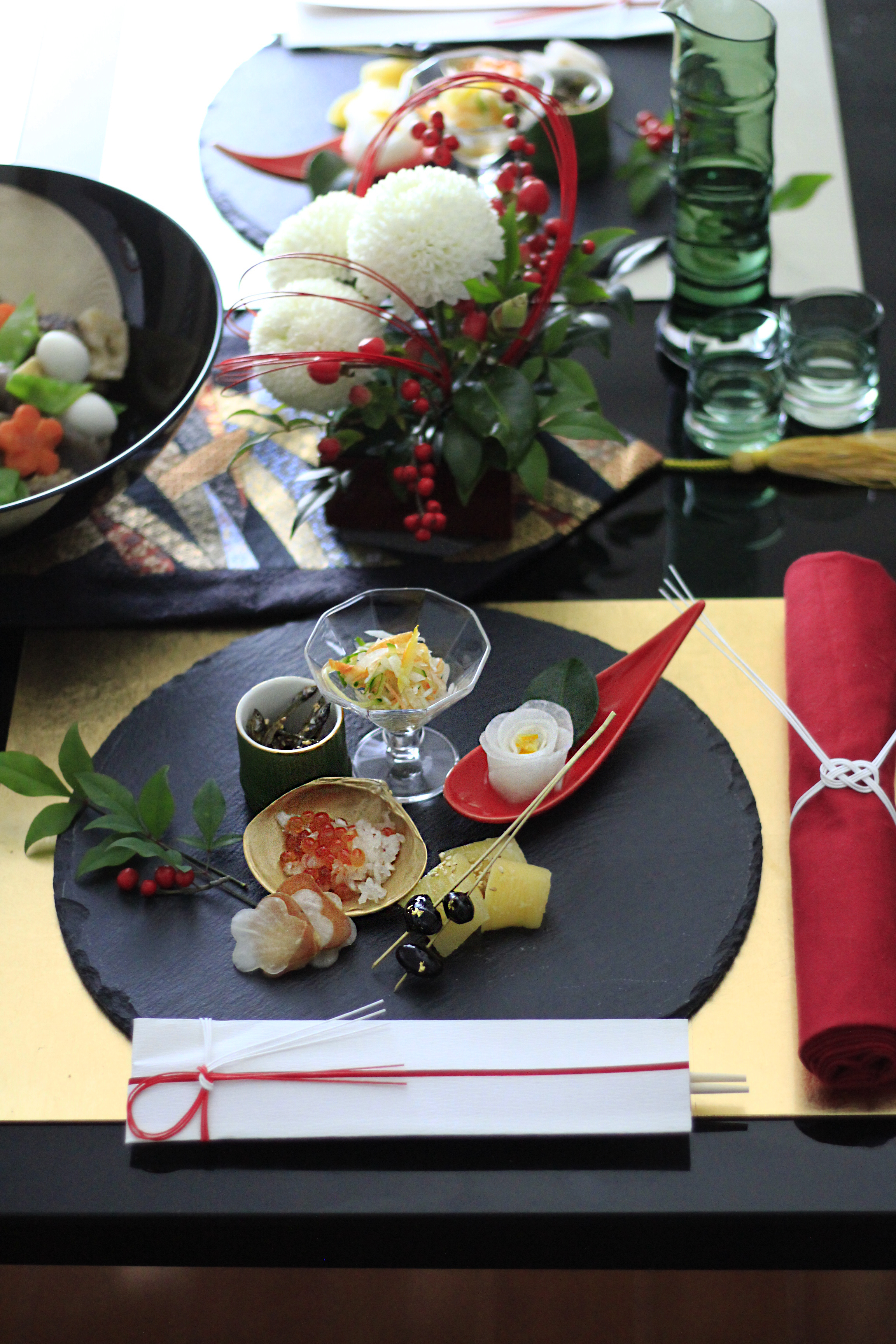 ワンプレートお節の盛り付け