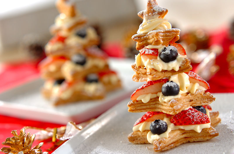 材料3つ！濃厚チョコのクリスマスツリーパイで幸せおやつ♪ レシピ・作り方Tasty