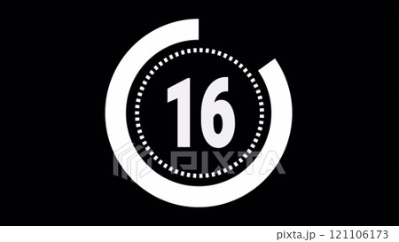 目覚まし時計の20秒のカウントダウン動画