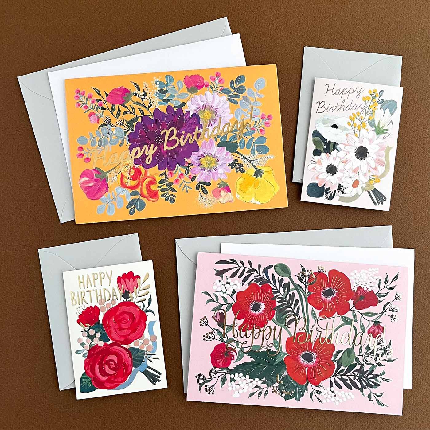 FTC-01：グリーティングカード 刺しゅう 花束 OZ4510180101146