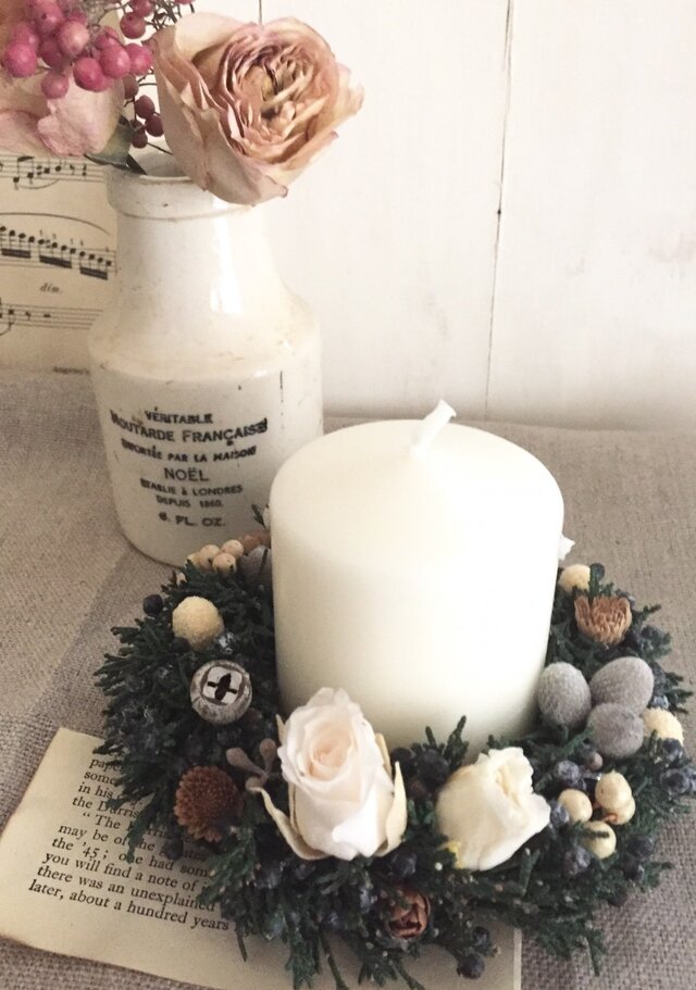 クリスマスリース キャンドルリース スワッグ クリスマス