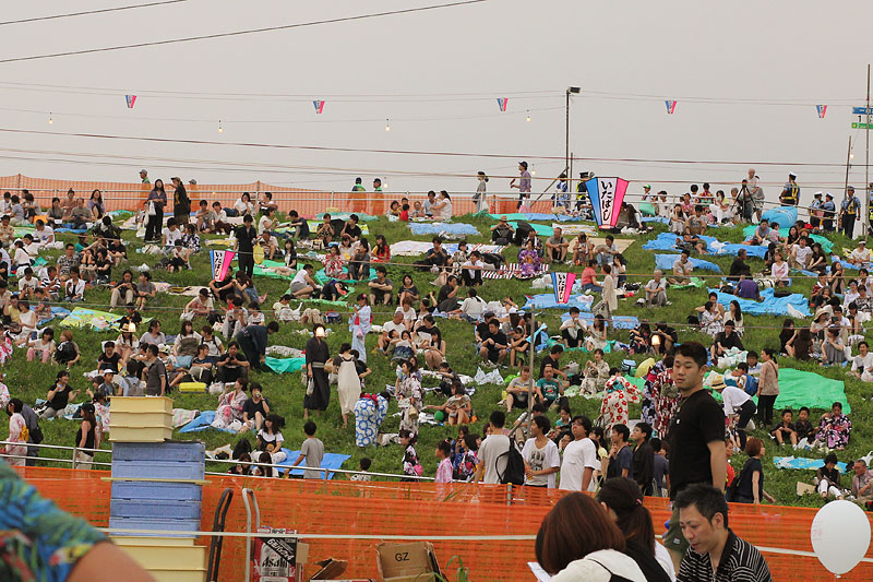 とりで利根川大花火の錦冠の大玉 10408001198 の写真・イラスト素材アマナイメージズ