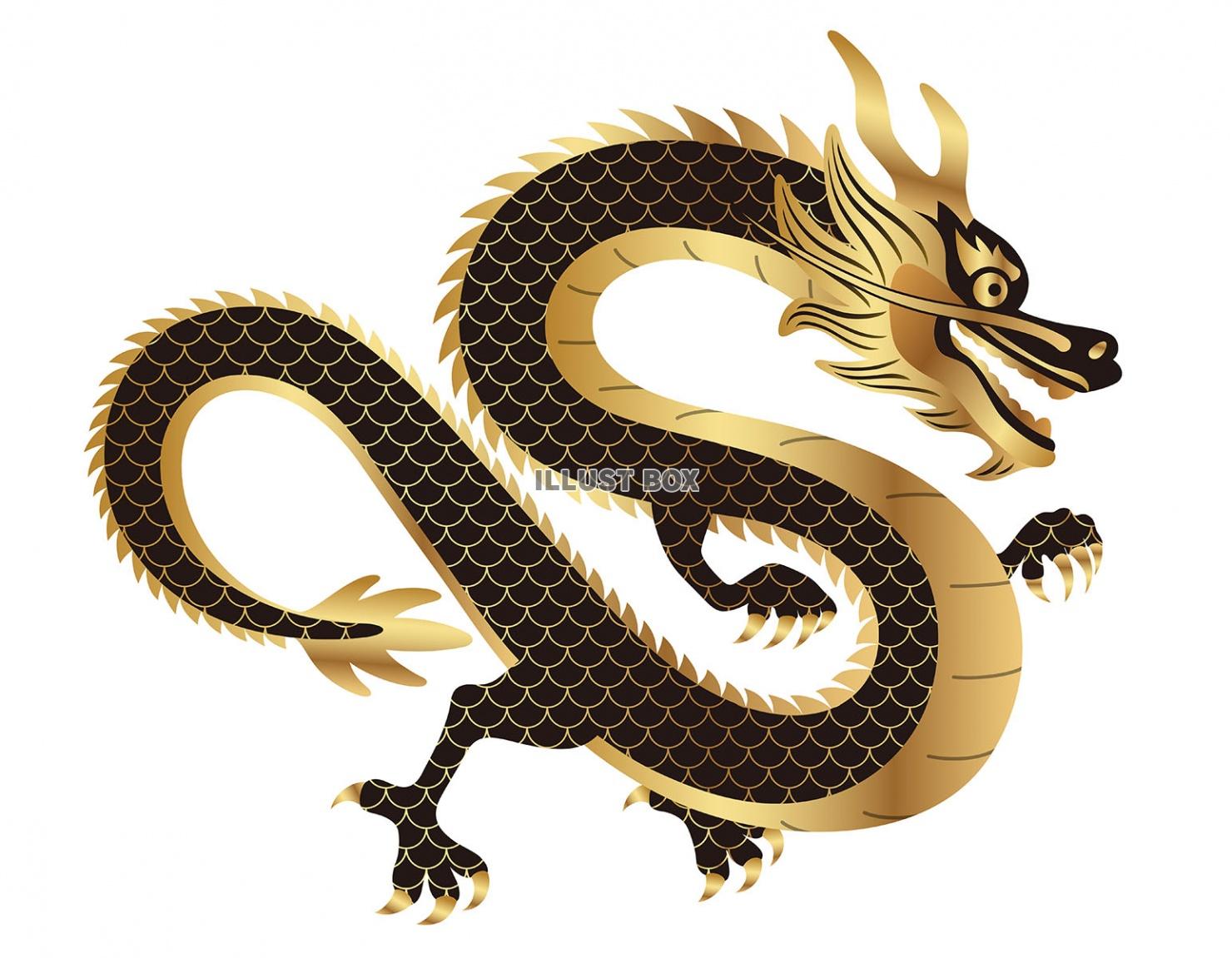 年賀状・お正月のイラスト 辰と富士山-無料イラスト素材ダウンロード