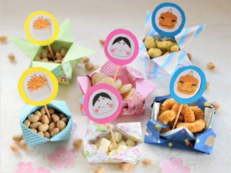 節分 工作セット 豆入れ - 19930501'S GALLERYminne byGMOペパボ 国内最大級のハンドメイド・手作り通販サイト