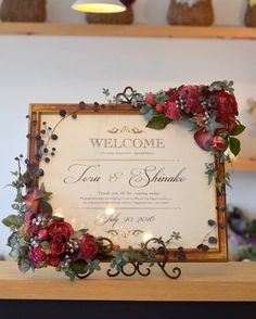 手作りウェルカムボード 和風