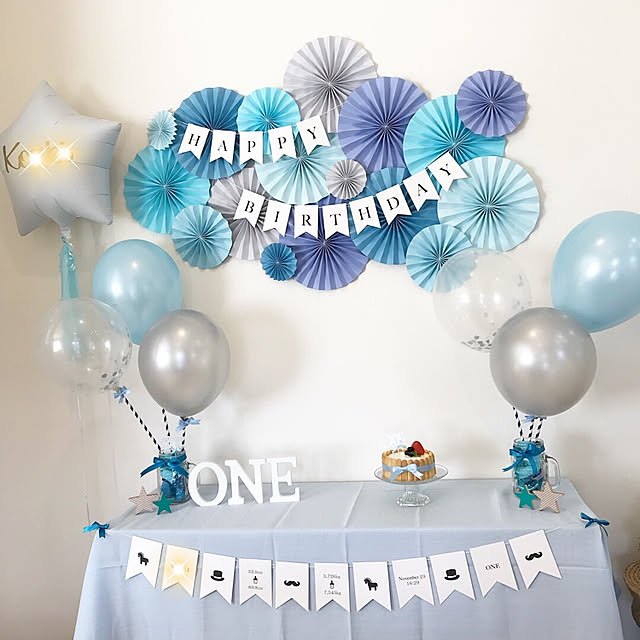 手作り 誕生日パーティのおしゃれなアレンジ・飾り方のインテリア実例RoomClip ルームクリップ