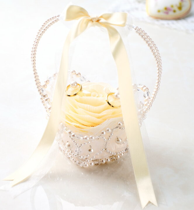 リングピロー かご 作り方 かごリングピローを100均アイテムで手作り♡お花たっぷり