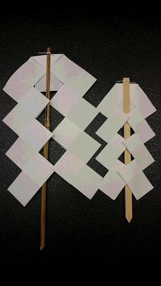 正月準備・御幣束切り ２