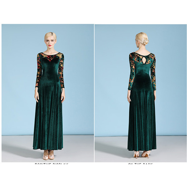 新品fifty_you レディース社交ダンスドレス サイズオーダー モダン競技パーティードレス ワルツスタンダードドレス 水色