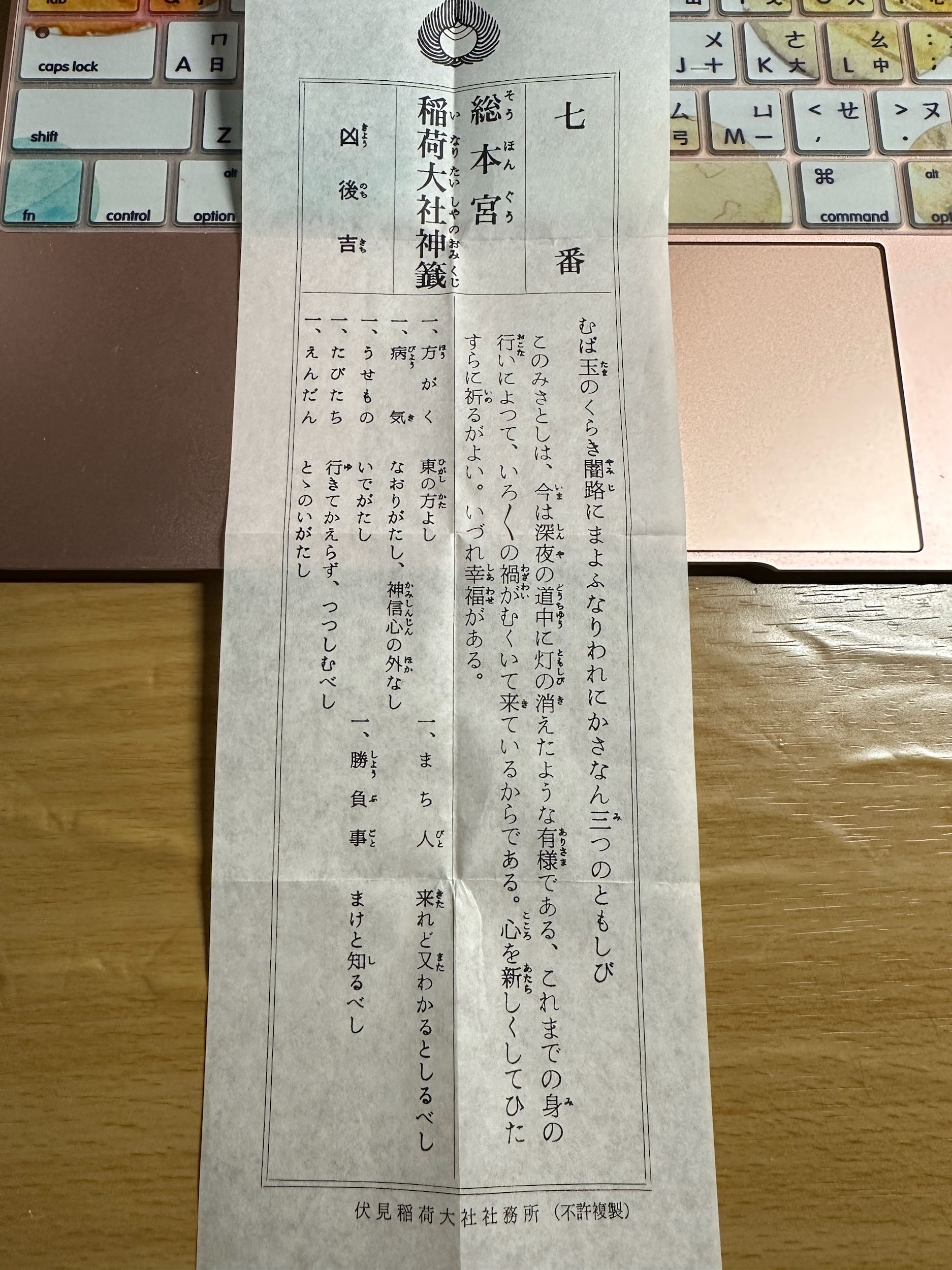 伏見稲荷神社の面白いおみくじの種類とその魅力