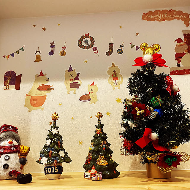 セリア100均クリスマス2017ウォールステッカーシール 画像オシャベ