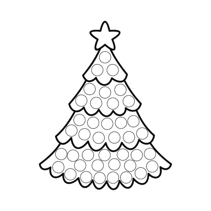 クリスマス塗り絵イラスト