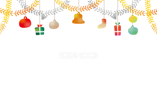 クリスマスオーナメントの背景無料イラスト素材素材ラボ