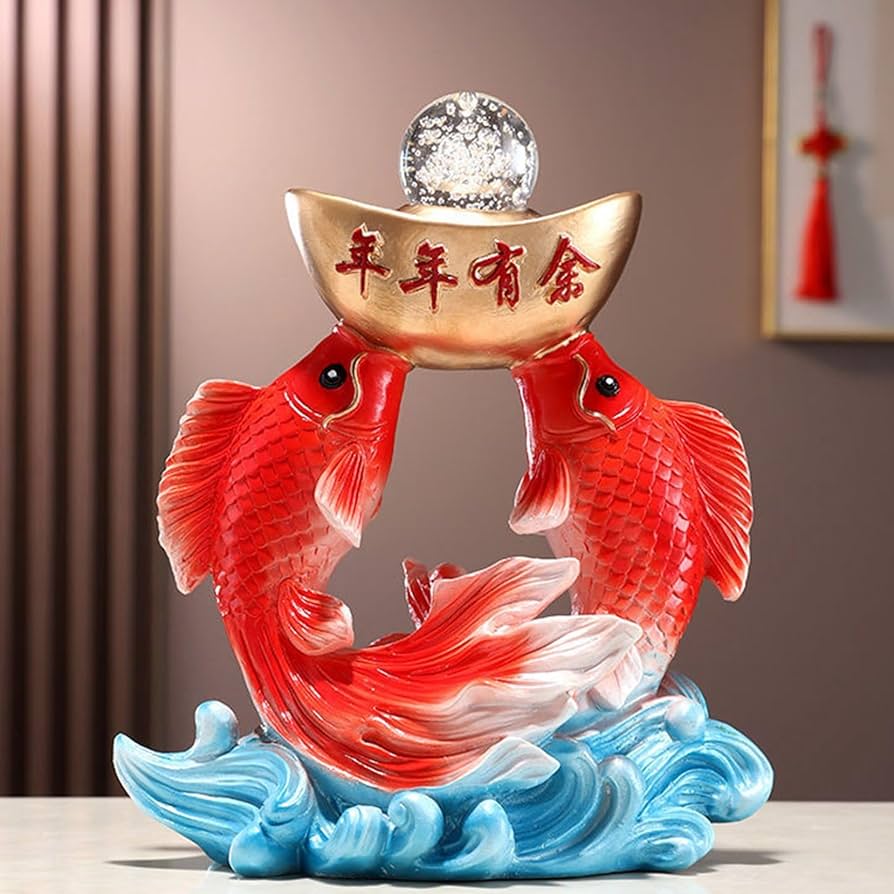 ２０１１年お正月飾り 中国の赤い魚と福の文字 ♪風呂敷文化研究家 つつみ純子の和文化研究所