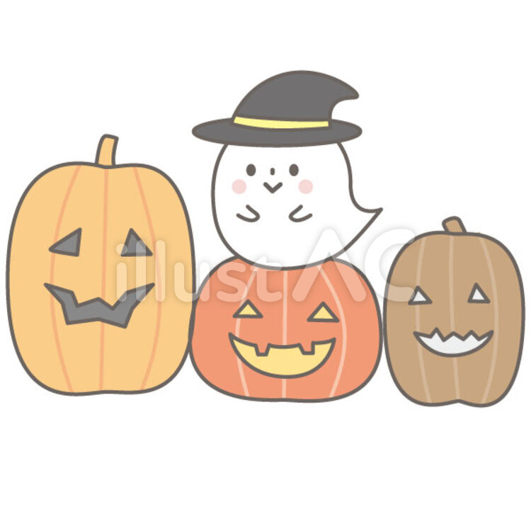 ハロウィンのかわいいイラスト カボチャ・明かり6カット- イラストくん