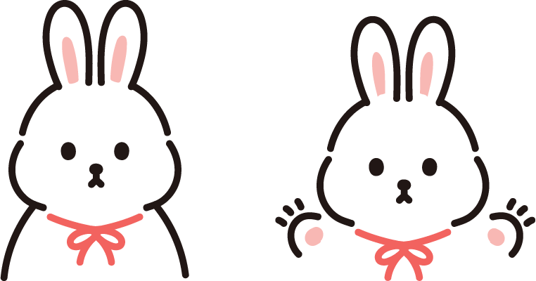 うさぎの鏡餅のイラスト - ONWAイラスト