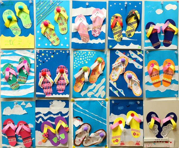 壁面飾り 夏 ガーランド 縦ver. 生地 Saki's factory☆ 通販 13770864Creema クリーマ