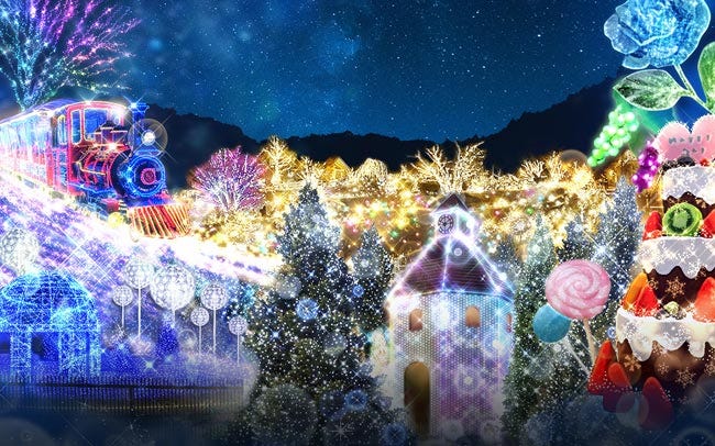 関西最大級”没入型イルミネーション「ひかり奏でる丘 ローザンイルミ」滋賀・米原の広大なガーデンで - ファッションプレス