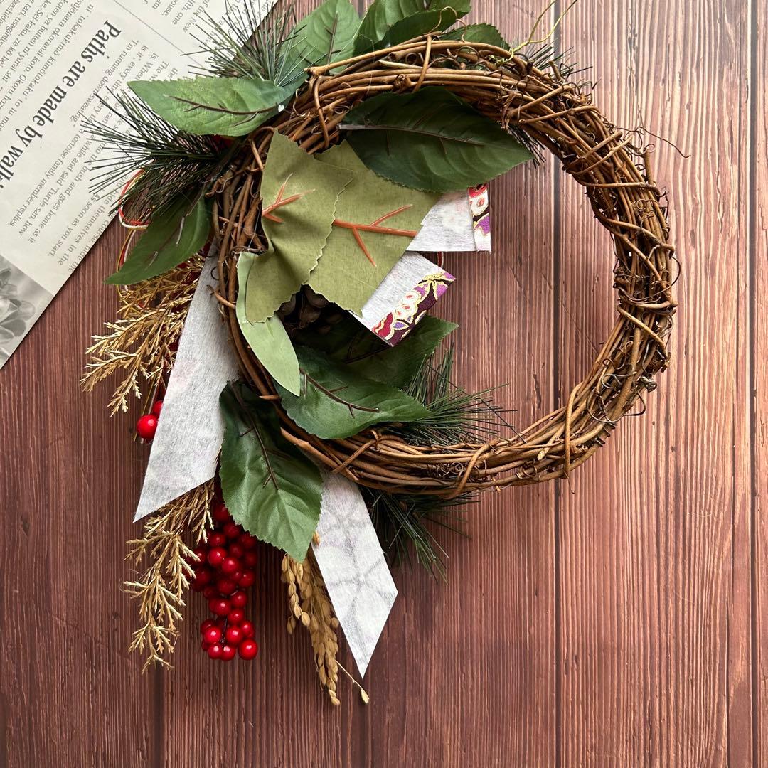 南天のリース お正月飾り フレッシュ おたふく南天 オタフク南天のリース : Impression Days