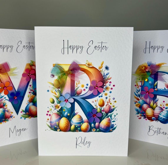 イースターバスケットのメッセージカード ペーパークラフト ：イラスト無料