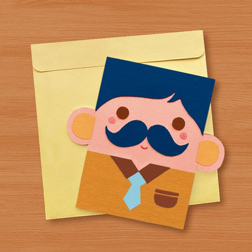 簡単おしゃれ 父の日手作りメッセージカードデザイン手描き ボールペン マイルドライナーHow to draw father's day cardideas easy and cute