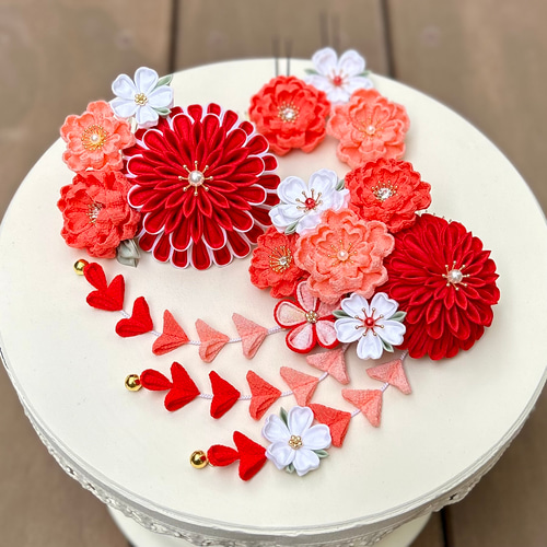初心者さん向け！つまみ細工製作キット 七五三や成人式に レトロ可愛い♡椿の髪飾りセット キット COCON 通販17092438Creema クリーマ