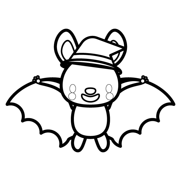 コウモリの無料ベクターイラスト素材 - PICaboo!ピカブー！無料ベクターイラスト素材
