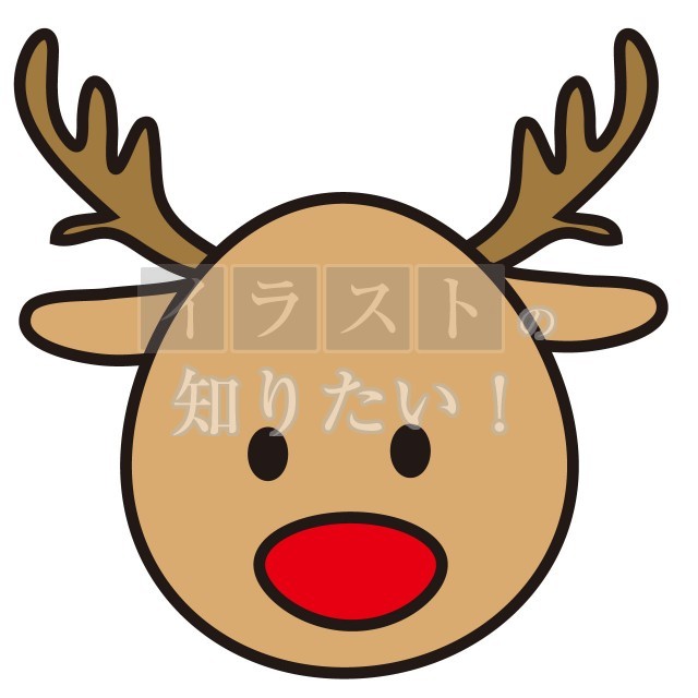 トナカイのイラスト素材手描きのフリーイラスト素材「かわピク」