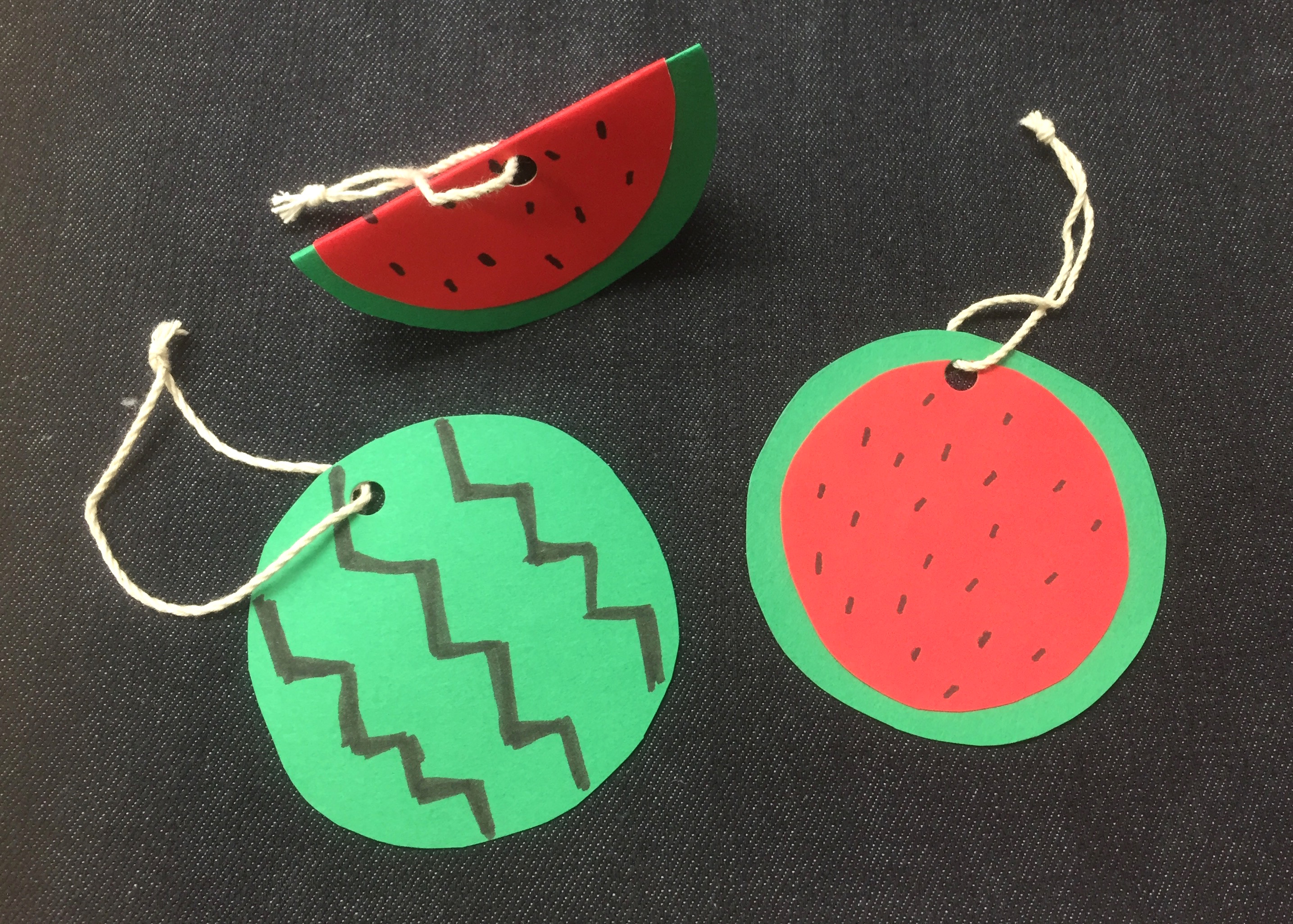 七夕のすいか提灯飾り作り方