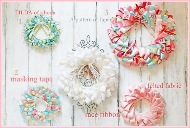 おしゃれな「リボンリースのピアス 茶 」の作り方ぬくもり