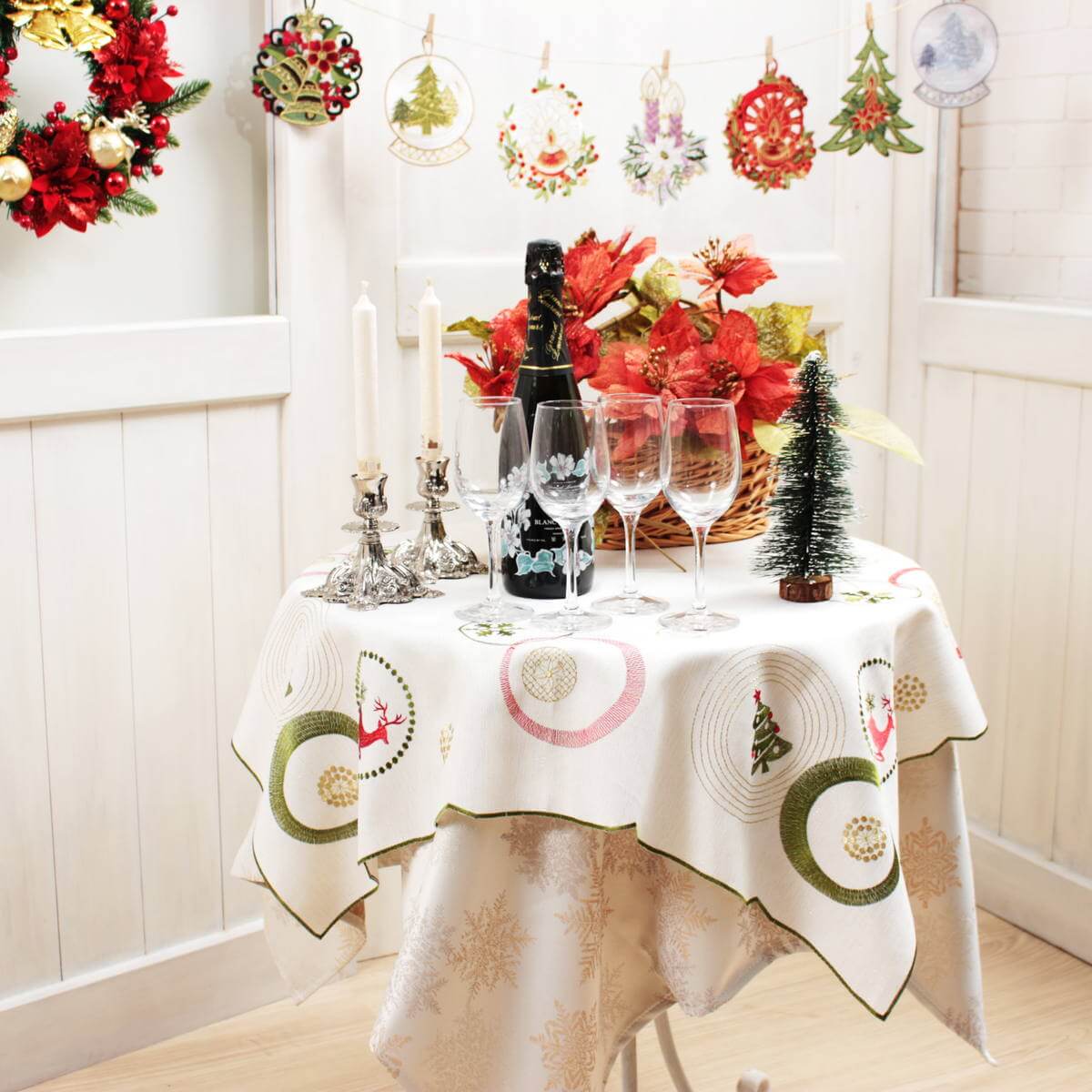 手作りテーブル敷き Amazonテーブルランナー 手作り 綿100％ レース 北欧