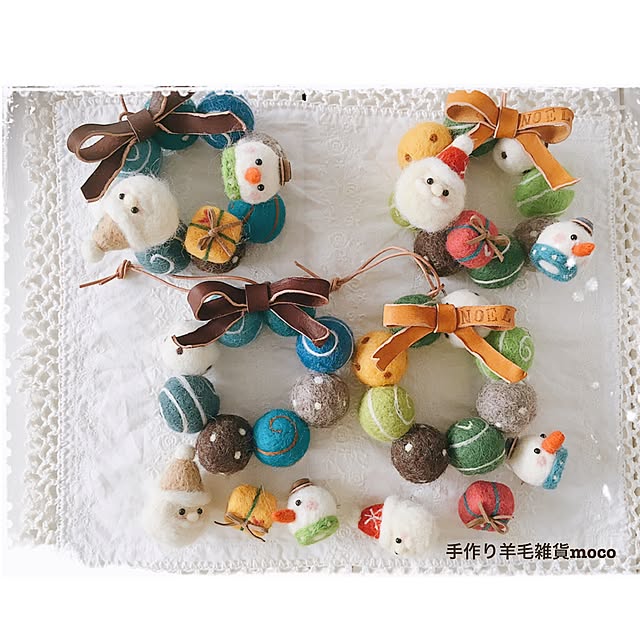 クリスマスリース フェルトリース リース sumomo絵舎 通販 15188989Creema クリーマ