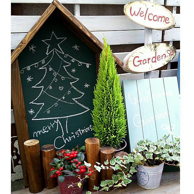 クリスマス ウェルカムボードのおしゃれなアレンジ・飾り方のインテリア実例RoomClip ルームクリップ