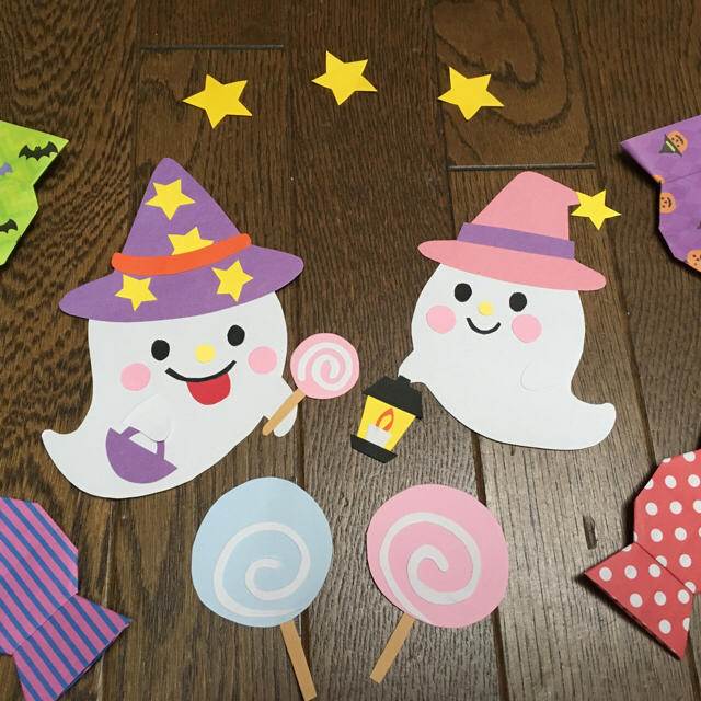 壁面製作 ハロウィン 製作キット お菓子 装飾 壁面 製作 保育園 10月壁面 型紙 保育製作キット販売☺︎ 通販16505936Creema クリーマ