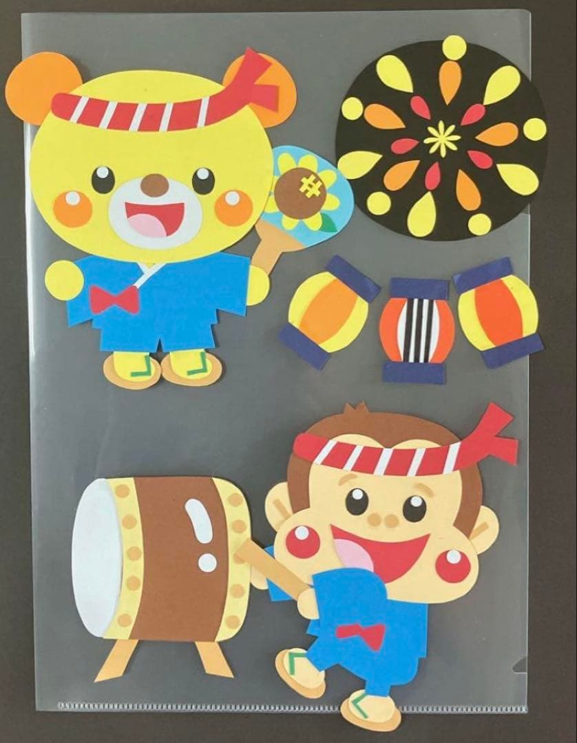 壁面飾り 夏祭り壁面 お祭り壁面 縁日壁面 夏壁面 7月壁面 花火壁面 - メルカリ